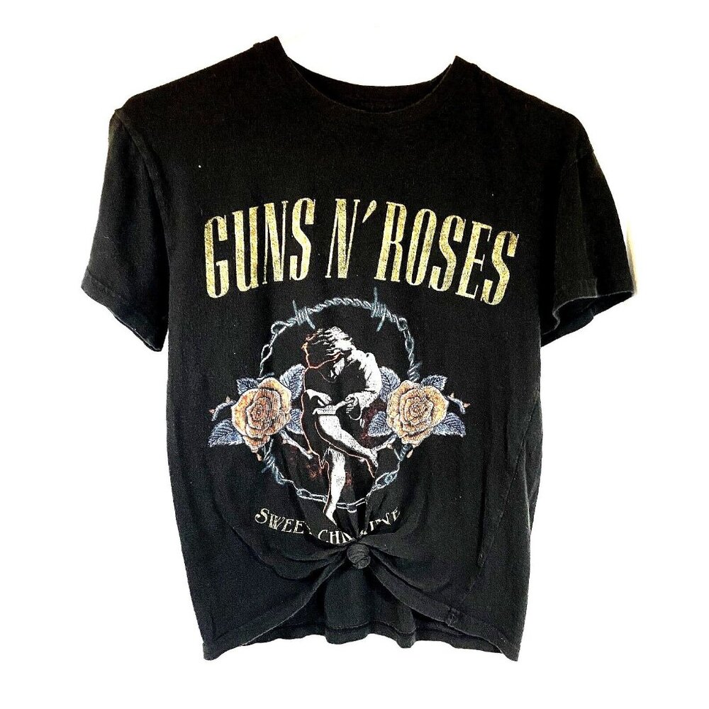 Guns N Roses Sweet Child O' Mine Concert Tour Tee Black Smal Graphic T-Shirt XS